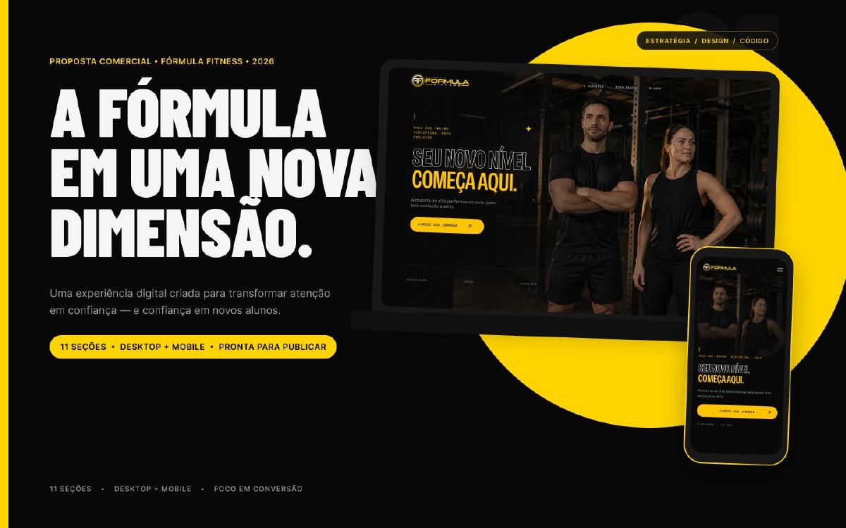 Prévia da proposta comercial Fórmula Fitness